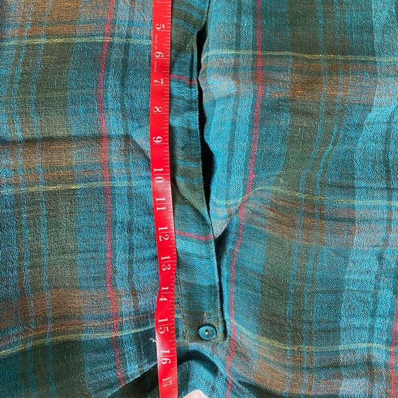 Italian Vera da Pozzo Plaid Italian Linen skirt - Picture 10 of 12